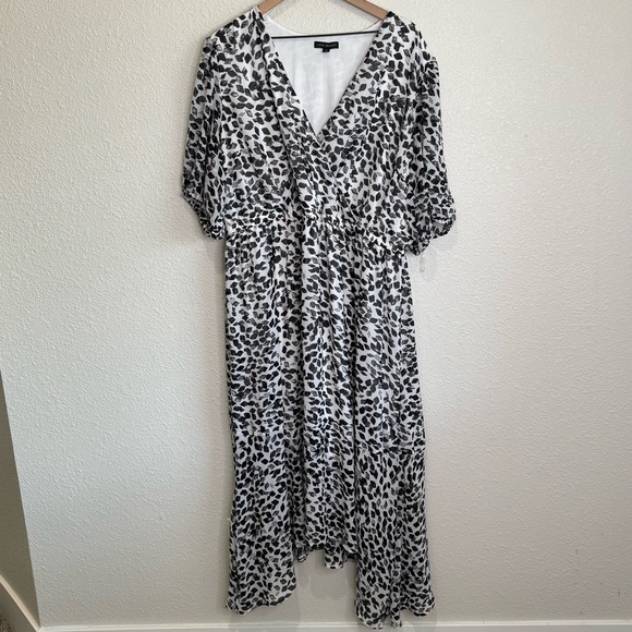 Lane Bryant Womens Size 20 Chevon Animal Print Boho Maxi Dress Vacation Resort - Picture 1 of 10